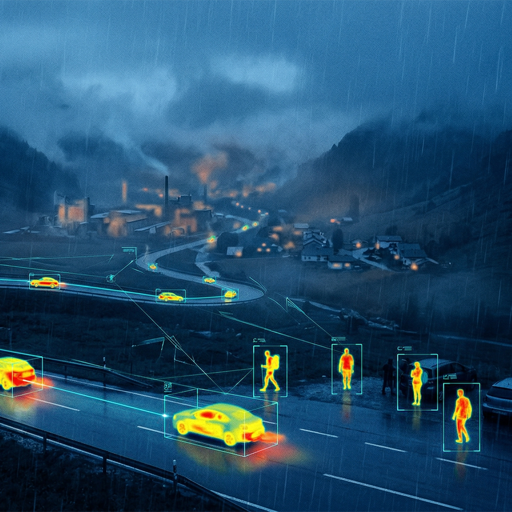 A fusão entre imagem térmica e IA torna o alarme mais preciso